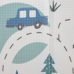 Covoras de joaca termic, masinute si animalute, 180 x 200 x 1 cm, pliabil, doua fete, protectie impotriva loviturilor