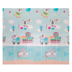 Covoras de joaca termic, masinute si animalute, 180 x 200 x 1 cm, pliabil, doua fete, protectie impotriva loviturilor