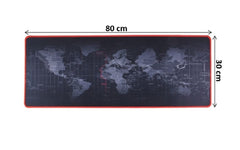 Mouse Pad harta lumii, 80 x 30 cm, tiv rosu - Daro Online