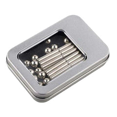 Set 27 bile metalice + 36 bare magnetice AntiStres, argintiu, 63 piese - Daro Online