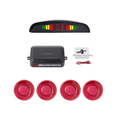 Set 4 senzori de parcare display LED, rosu