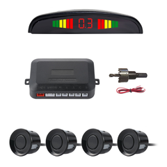 Set 4 senzori de parcare display LED, negru