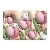 Covoras baie absorbant, antiderapant, 60x40cm, iepurasi