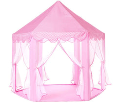 Cort de joaca pentru copii, castel printese , 140 x 140 x 135 cm, roz - Daro Online