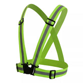 Ham reflectorizant reglabil, material elastic, banda 4cm, verde, unisex, universal - Daro Online