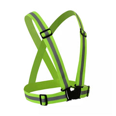 Ham reflectorizant reglabil, material elastic, banda 4cm, verde, unisex, universal - Daro Online