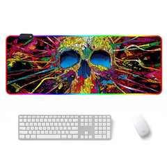 Mouse pad gaming cu iluminare led RGB mouse si tastatura