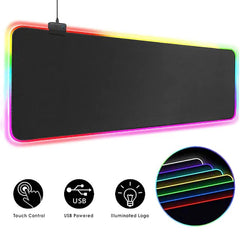 Mouse pad gaming cu iluminare led RGB detalii