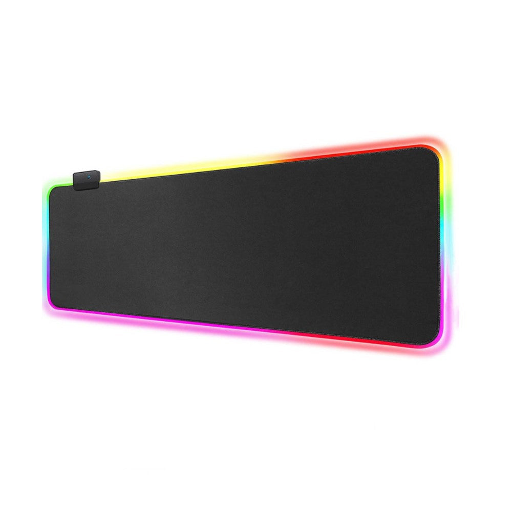 Mouse pad gaming cu iluminare led RGB negru