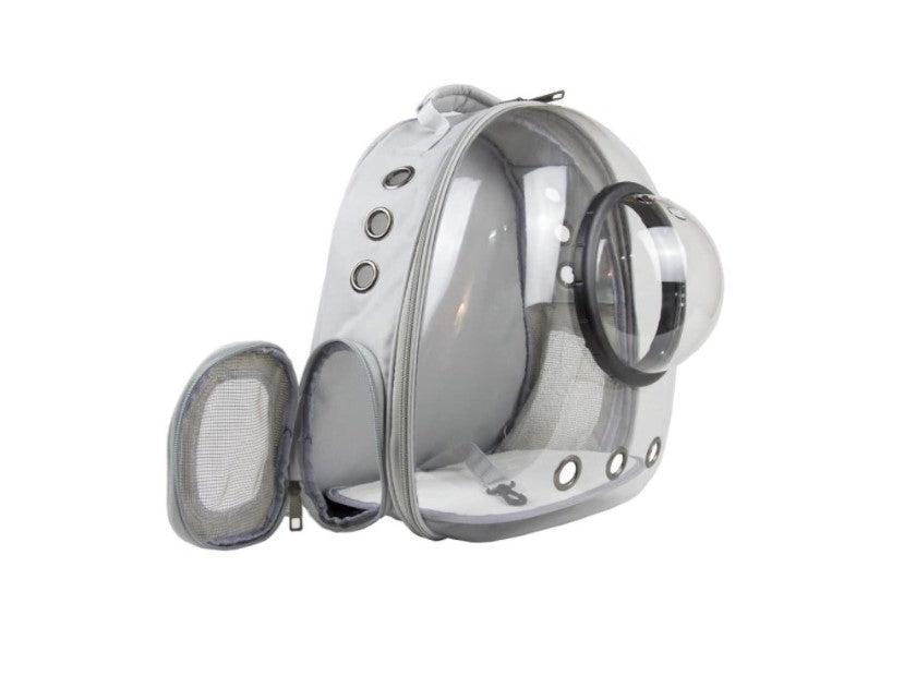 Rucsac transport animale de companie cu hublou, gri