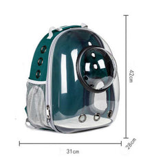 Rucsac transport animale de companie cu hublou,42 x 31 x 29 cm, verde