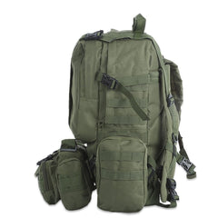 Rucsac militar cu bretele reglabile, army, verde poliester 600D, 45L, sistem MOLLE - Daro Online