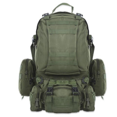 Rucsac militar cu bretele reglabile, army, verde poliester 600D, 45L, sistem MOLLE - Daro Online