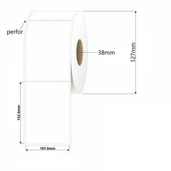 Rola 500 etichete termice adezive AWB, 100x150mm, perfor, transfer termic direct - Daro Online