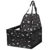 Cos transport animale in masina negru cu oase si labute albe