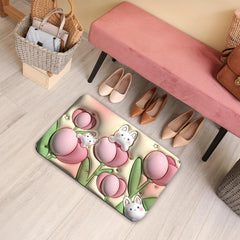 Covoras baie absorbant, antiderapant, 60x40cm, iepurasi