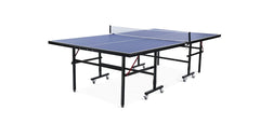 Masa de tenis, ping pong, interior, cu roti, 15mm, albastra