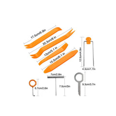 Kit pentru demontat interior auto 12 piese, portocaliu - Daro Online
