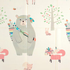 Covoras de joaca termic ursuleti si calusei, 200 x 180 x 0,9 cm, pliabil, doua fete, protectie impotriva loviturilor - Daro Online