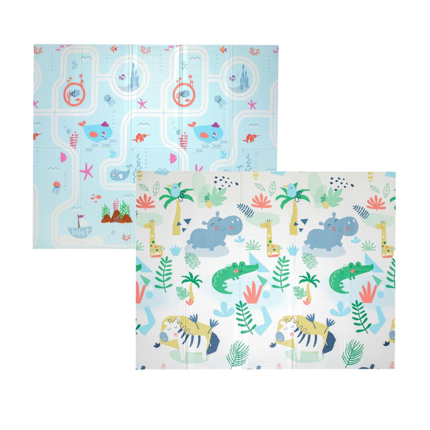 Covoras de joaca termic ocean si crocodili, 200 x 150 x 1.5 cm, pliabil, doua fete, protectie impotriva loviturilor - Daro Online