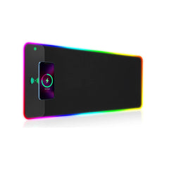 Mouse pad gaming cu iluminare led RGB si incarcare wireless, 80 x 30 cm - Daro Online