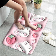 Covoras baie absorbant, antiderapant, oval, 60x40cm, Kitty