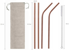 Set de 4 paie din metal, 215 x 6 mm, Cupru - Daro Online