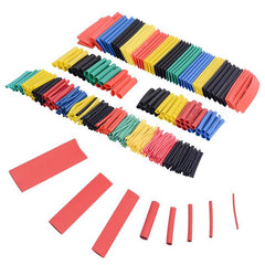 Set de 328 de bucati tub termocontractabil (shrink tube) 8 marimi, 5 culori, rezistente la foc, contractie 2 la 1