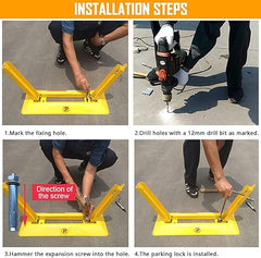 Blocator parcare montaj