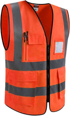 Vesta reflectorizanta, material elastic, banda 4cm, portocalie, unisex, universala - Daro Online