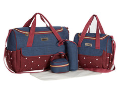 Set 5 genti, pentru mamici, rosu cu albastru - Daro Online