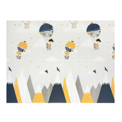 Covoras de joaca cu balene si baloane, 200 x 180 x 0,9 cm, pliabil, doua fete, protectie impotriva loviturilor - Daro Online