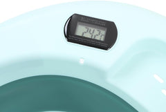 Cadita pliabila bebelusi, copii, cu doua saltele si termometru, 81 x 49 x 9 cm, verde - Daro Online