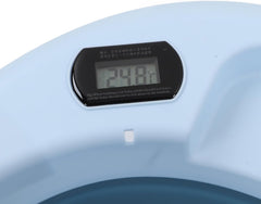 Cadita pliabila bebelusi, copii, cu doua saltele si termometru, 81 x 49 x 9 cm, albastru - Daro Online