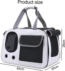 Geanta transport animale de companie, 45 x 28 x 26 cm, neagra