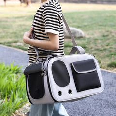 Geanta transport animale de companie, 45 x 28 x 26 cm, neagra