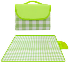 Patura de picnic, impermeabila cu maner, 200 x 200 cm, pentru 6-8 persoane, Verde