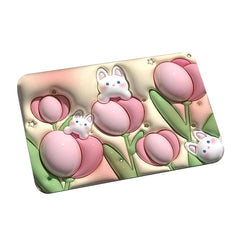 Covoras baie absorbant, antiderapant, 60x40cm, iepurasi