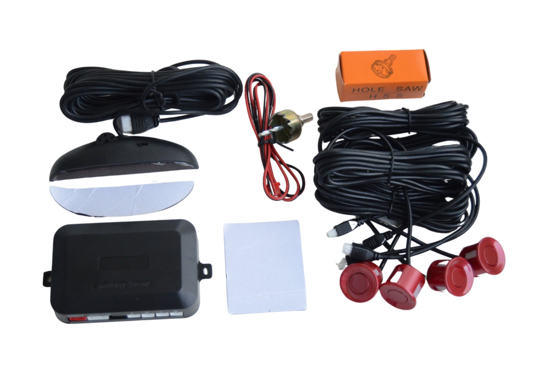 Set 4 senzori de parcare cu display LED, rosu - Daro Online