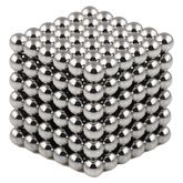 bile magnetice antistres cub argintiu