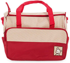 Set 5 genti pentru mamici, crem cu rosu