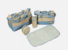 Set 5 genti pentru mamici, crem cu bleu