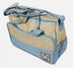 Set 5 genti pentru mamici, crem cu bleu