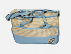 Set 5 genti pentru mamici, crem cu bleu