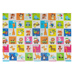 Covoras de joaca termic, animalute, 150 x 200 x 1 cm, pliabil, doua fete, protectie impotriva loviturilor