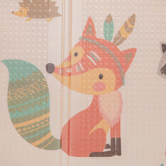 Covoras de joaca termic, animalute, 150 x 200 x 1 cm, pliabil, doua fete, protectie impotriva loviturilor