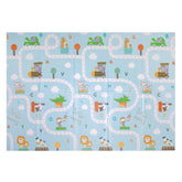 Covoras Joaca Termic Pliabil 200 x 150 cm, Grosime 1 cm, Spuma XPE, 2 Fete, Impermeabil, Masinute si Trenulete