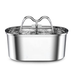 Fantana apa pisici si caini, 3.2l, otel inoxidabil, dispenser automat, robinet dublu