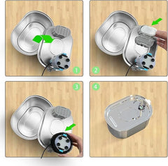 Set 4 filtre de rezerva pentru fantani de apa pentru pisici si caini, din bumbac si carbune activ