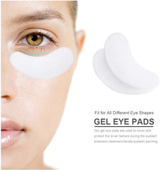 Set 50 perechi Hydrogel Eye Patch, plasturi cu gel hidratant pentru extensii gene, roz